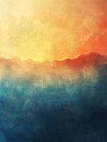 Background showing vivid colors shifting from orange to blue photo