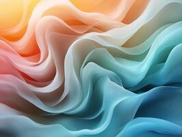 Colorful abstract flowing fabric photo
