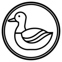 Modern and minimalist duck art for professional use vector