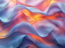Colored abstract waves flowing and mixing together photo