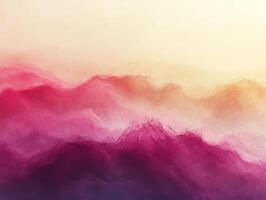 Abstract pink and yellow mountain peaks creating stunning landscape photo