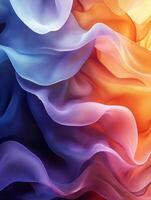 Pastel colored abstract waves photo