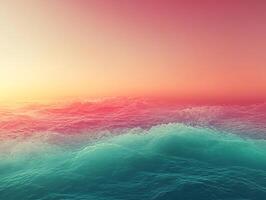calm ocean waters with colorful sky photo