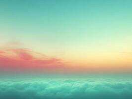 Vibrant blue sunset illuminating calm ocean waters with colorful sky photo
