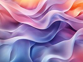 Pastel colored abstract waves flowing together photo