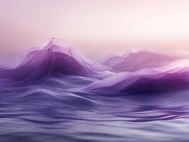 Abstract flowing cloth smooth waves in purple tones photo