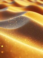 Golden sand dunes creating stunning patterns in the desert landscape photo