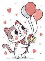 Adorable cat design for playful and cheerful art projects. vector