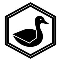 Modern and minimalist duck art illustration vector