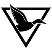 Modern and minimalist duck art illustration for professional vector