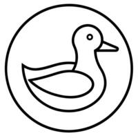 Simple duck silhouette art for various design applications vector