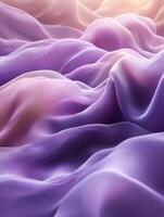 Abstract purple flowing cloth creating smooth waves in purple and pink tones photo