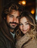 Romantic couple embracing photo