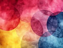 Colorful overlapping circles photo