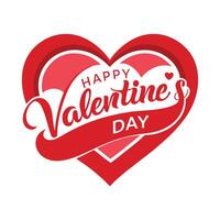 Typography banner of HAPPY VALENTINE'S DAY vector
