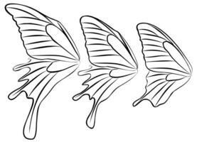The wings of butterflies of different kinds. vector
