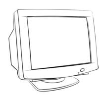 Sketch of the old monitor. vector