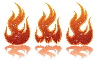 The set symbols of a hot flame. vector
