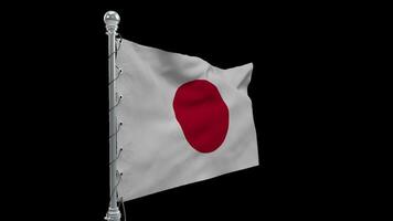Smooth Waving Japanese Flag Animation in 4K video