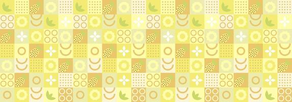 Pineapple abstract geometric pattern in bauhaus and minimalism style. Natural organic shapes of plants and berries, eco farming. Designer fabric, card, wrapping paper, cover. vector