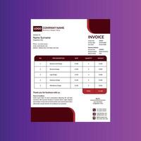 Modern Invoice Design. Creative Template Display for Promotional Campaign. vector