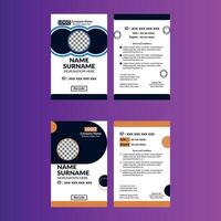 Modern ID Badge Design in Bundle. Creative Template Display for Promotional Campaign. vector