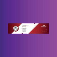 Modern Email Signature Design. Creative Template Display for Promotional Campaign. vector