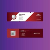 Modern Email Signature Design in Bundle. Creative Template Display for Promotional Campaign. vector