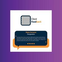 Modern Client Testimonial Design. Creative Template Display for Promotional Campaign. vector