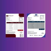 Modern Invoice Design in Bundle. Creative Template Display for Promotional Campaign. vector