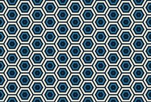 Colorful blue and white hexagonal shapes decor design pattern vector