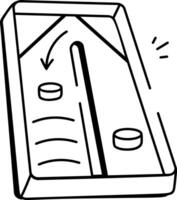 Doodle icon of flipop game toy vector