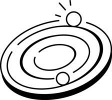 Marble maze icon in doodle style vector