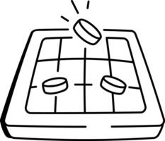 Neutron board game, hand drawn icon vector
