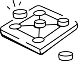 Jarmo game board, doodle style icon vector