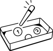 Doodle style icon of mini billiards game vector