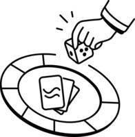 A doodle icon of playing islandpoly game vector