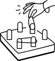 Doodle icon of playing rubber game vector