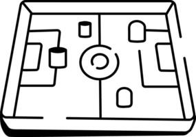 A hand drawn icon of board football game vector