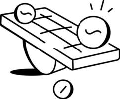 Archimedes game icon in doodle style vector