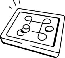 A hand drawn icon depicting surakarta game vector