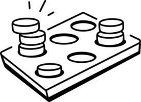 A hand drawn icon depicting rincala game vector