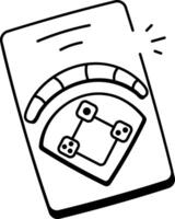 Baseball dice game icon in doodle style vector
