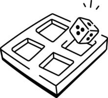 A hand drawn icon depicting dice throw vector