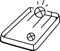 Hand drawn icon depicting ball roll game vector