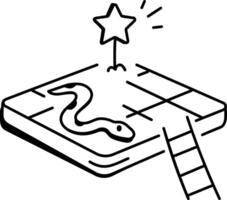 A doodle style icon depicting ladder game vector