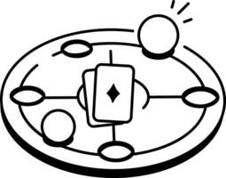 Jackaroo game icon in doodle style vector
