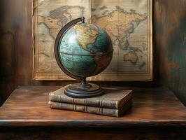 Old World Globe and Atlas photo