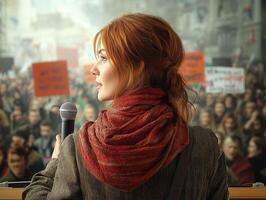 Protest and Speech at a Rally photo