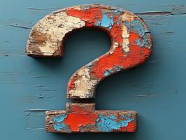 Problem Solving Textured Question Mark photo